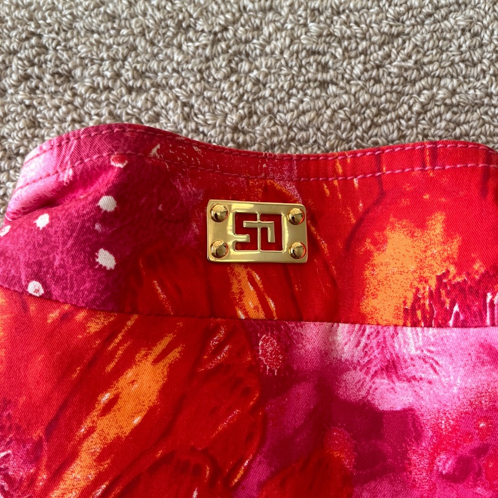 Fun, multicolored St John Sport zip jacket with stand collar. Like new, M - Picture 2 of 8